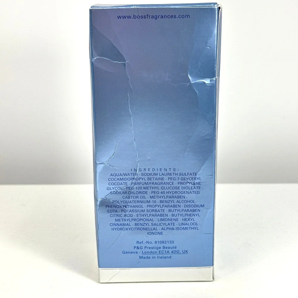 Hugo Boss Pure Shower Gel Mens 5.0 oz slightly damaged box